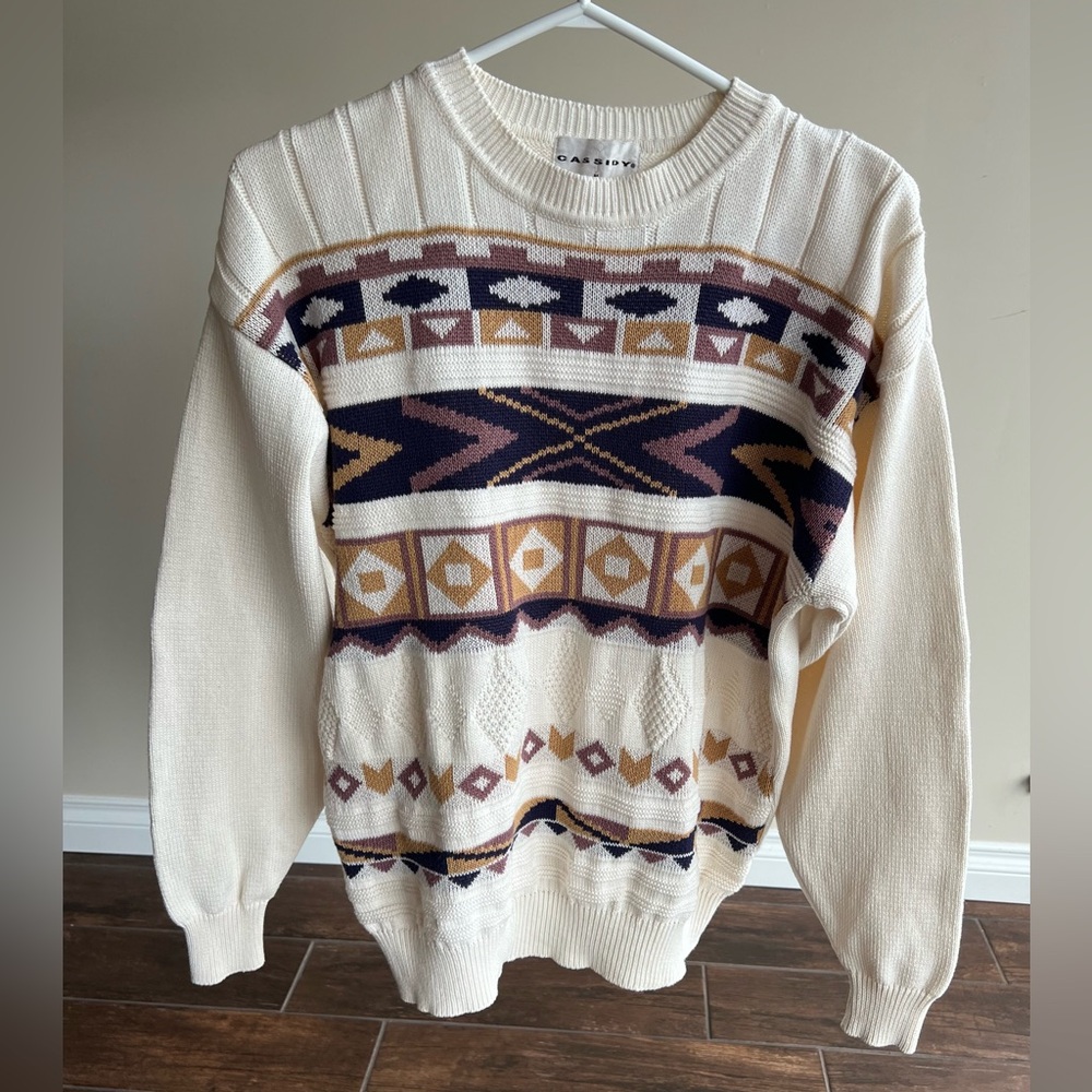 Brand new (Vtg) Men's 100% Chunky Cotton Golf/Casual Knit Sweater (Unisex)